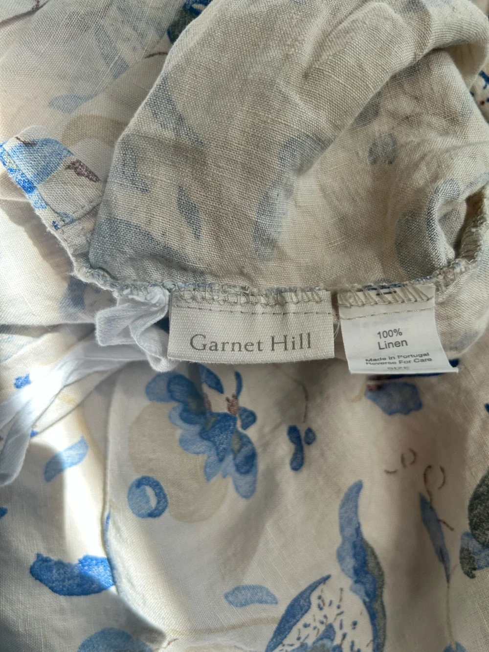 Soma Floral Heirloom Relaxed-Linen King / Cal King Duvet Cover